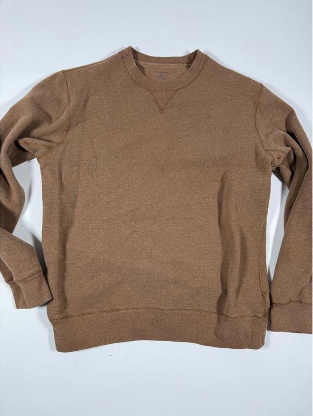 Lands' End Men's Medium Brown Crewneck Sweatshirt